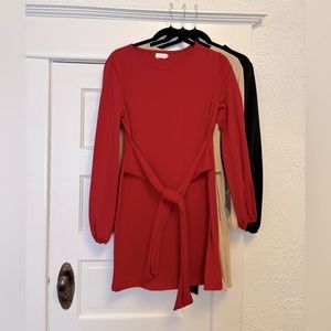 Lot of 3 long sleeve dresses. Comfortable and perfect for work.